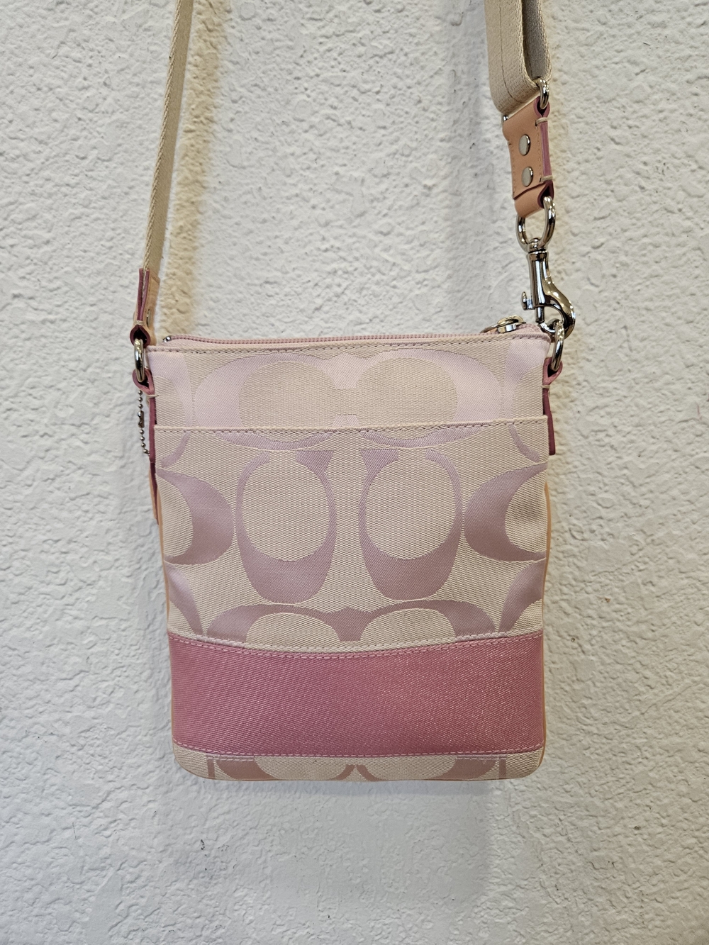 Vintage Coach Signature Canvas Swingpack Crossbody Bag Y2K-era - Picture 4 of 8